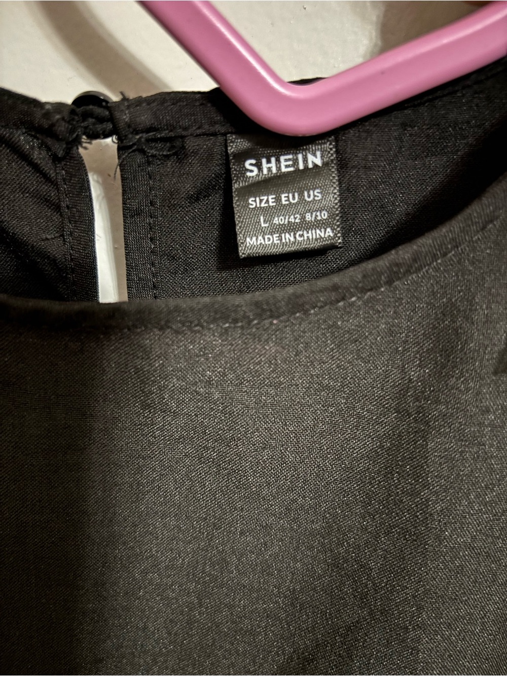 SHEIN Black Short Sleeve Peplum Tunic - Picture 2 of 3
